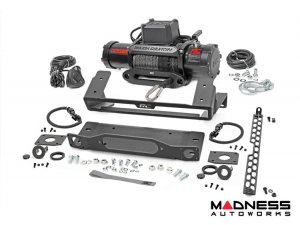 Ford Bronco Winch Mount - High Mount - OE Modular Bumper - Rough Country - PRO9500S Winch - No Lights Ford Bronco Winch Mount - High Mount - OE Modular Bumper - Rough Country - PRO9500S Winch - No Lights